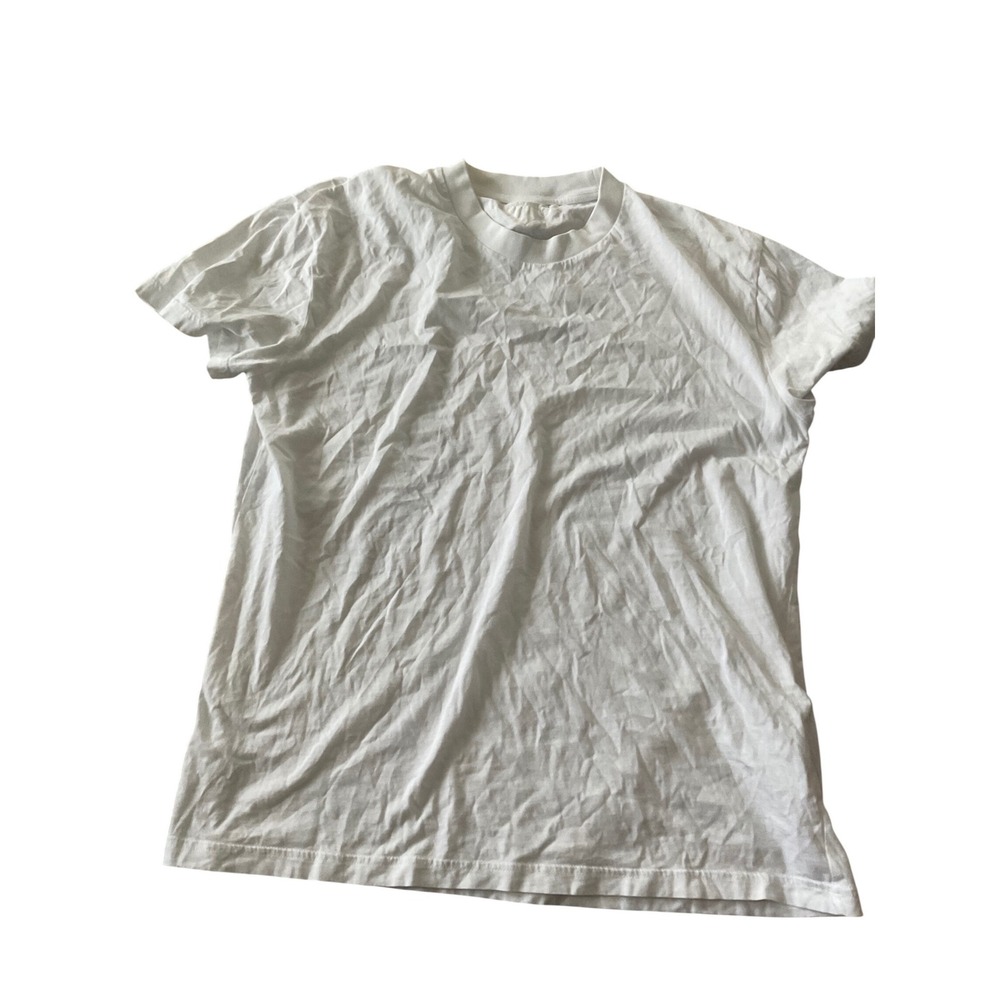 Prada White T Shirt Mens Size XL Basic Crew Neck Short Sleeve Cotton Blend
